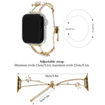 銅象嵌バタフライジルコンブレスレットウォッチバンド、Apple Watch 46mm / 49mm / 45mm / 44mm用、Apple Watch 42mm / 41mm / 40mm / 38mm用
