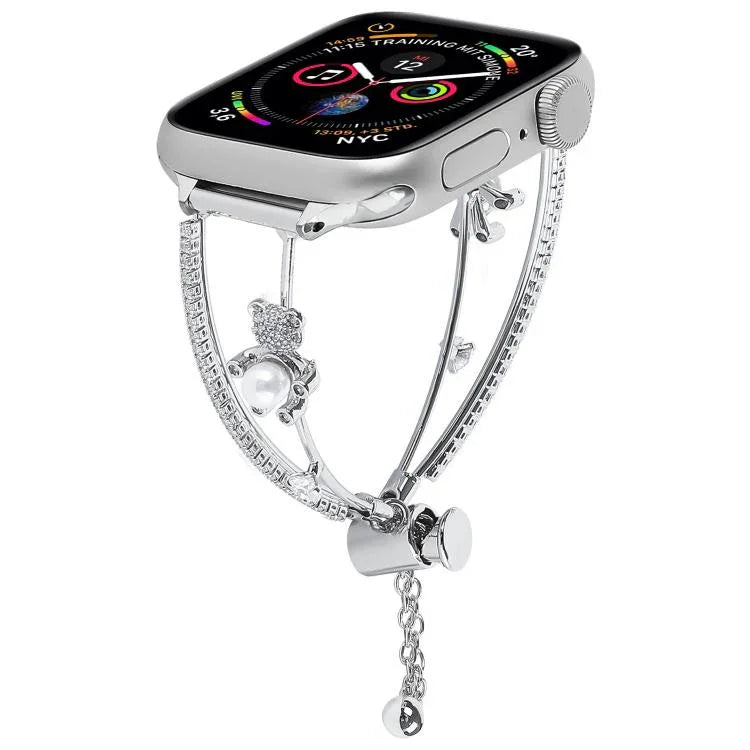 銅象嵌入りベアジルコンブレスレットウォッチバンド、Apple Watch 46mm / 49mm / 45mm / 44mm用、Apple Watch 42mm / 41mm / 40mm / 38mm用