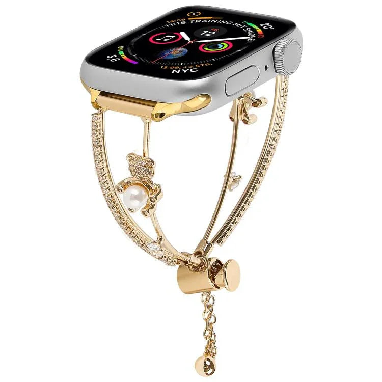 銅象嵌入りベアジルコンブレスレットウォッチバンド、Apple Watch 46mm / 49mm / 45mm / 44mm用、Apple Watch 42mm / 41mm / 40mm / 38mm用