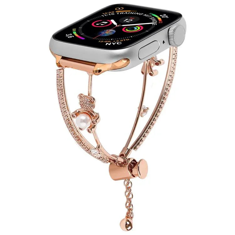 銅象嵌入りベアジルコンブレスレットウォッチバンド、Apple Watch 46mm / 49mm / 45mm / 44mm用、Apple Watch 42mm / 41mm / 40mm / 38mm用