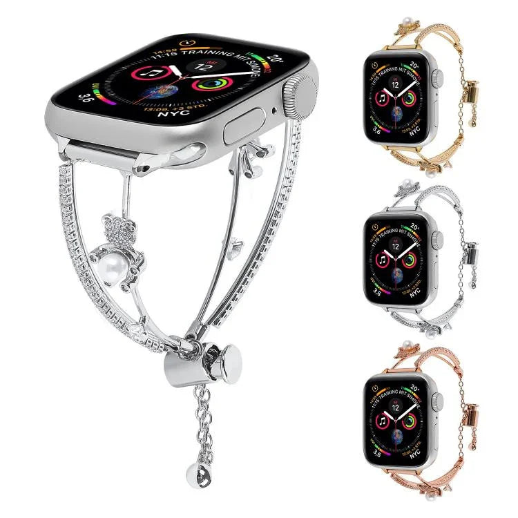 銅象嵌入りベアジルコンブレスレットウォッチバンド、Apple Watch 46mm / 49mm / 45mm / 44mm用、Apple Watch 42mm / 41mm / 40mm / 38mm用