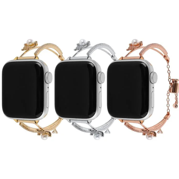 銅象嵌入りベアジルコンブレスレットウォッチバンド、Apple Watch 46mm / 49mm / 45mm / 44mm用、Apple Watch 42mm / 41mm / 40mm / 38mm用