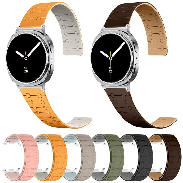 ツートンカラー ループ マグネット式シリコンウォッチバンド、Samsung Galaxy Watch8 / Watch8 Classic用