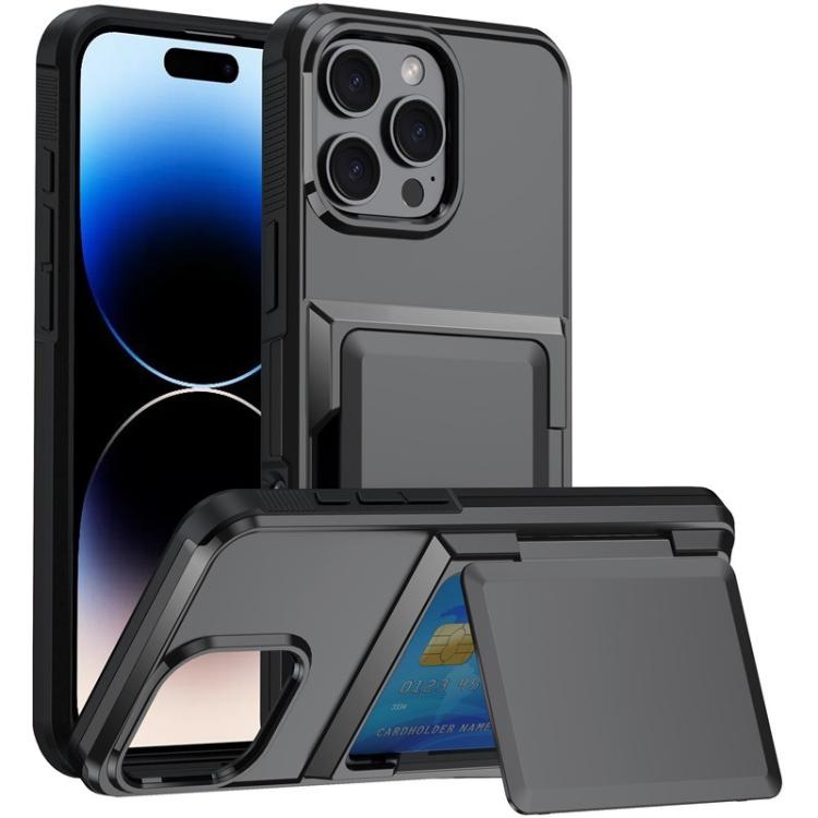 Kalebol フリップカード財布ホルダー 衝撃吸収電話ケース、iPhone 17 Pro Max 用、iPhone 17 Pro 用、iPhone 17 用、iPhone Air 用、iPhone 16 Pro Max 用、iPhone 16 Pro 用、iPhone 16 Plus 用、iPhone 16 用