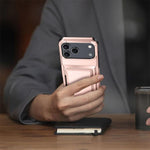 Kalebol フリップカード財布ホルダー 衝撃吸収電話ケース、iPhone 17 Pro Max 用、iPhone 17 Pro 用、iPhone 17 用、iPhone Air 用、iPhone 16 Pro Max 用、iPhone 16 Pro 用、iPhone 16 Plus 用、iPhone 16 用