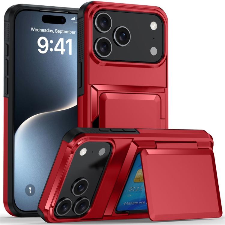 Kalebol フリップカード財布ホルダー 衝撃吸収電話ケース、iPhone 17 Pro Max 用、iPhone 17 Pro 用、iPhone 17 用、iPhone Air 用、iPhone 16 Pro Max 用、iPhone 16 Pro 用、iPhone 16 Plus 用、iPhone 16 用
