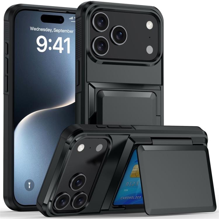 Kalebol フリップカード財布ホルダー 衝撃吸収電話ケース、iPhone 17 Pro Max 用、iPhone 17 Pro 用、iPhone 17 用、iPhone Air 用、iPhone 16 Pro Max 用、iPhone 16 Pro 用、iPhone 16 Plus 用、iPhone 16 用