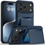 Kalebol フリップカード財布ホルダー 衝撃吸収電話ケース、iPhone 17 Pro Max 用、iPhone 17 Pro 用、iPhone 17 用、iPhone Air 用、iPhone 16 Pro Max 用、iPhone 16 Pro 用、iPhone 16 Plus 用、iPhone 16 用