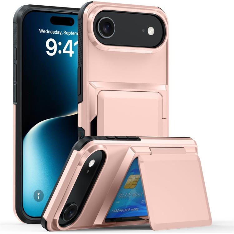 Kalebol フリップカード財布ホルダー 衝撃吸収電話ケース、iPhone 17 Pro Max 用、iPhone 17 Pro 用、iPhone 17 用、iPhone Air 用、iPhone 16 Pro Max 用、iPhone 16 Pro 用、iPhone 16 Plus 用、iPhone 16 用