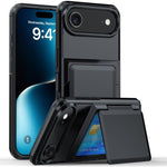 Kalebol フリップカード財布ホルダー 衝撃吸収電話ケース、iPhone 17 Pro Max 用、iPhone 17 Pro 用、iPhone 17 用、iPhone Air 用、iPhone 16 Pro Max 用、iPhone 16 Pro 用、iPhone 16 Plus 用、iPhone 16 用