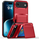 Kalebol フリップカード財布ホルダー 衝撃吸収電話ケース、iPhone 17 Pro Max 用、iPhone 17 Pro 用、iPhone 17 用、iPhone Air 用、iPhone 16 Pro Max 用、iPhone 16 Pro 用、iPhone 16 Plus 用、iPhone 16 用