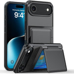 Kalebol フリップカード財布ホルダー 衝撃吸収電話ケース、iPhone 17 Pro Max 用、iPhone 17 Pro 用、iPhone 17 用、iPhone Air 用、iPhone 16 Pro Max 用、iPhone 16 Pro 用、iPhone 16 Plus 用、iPhone 16 用