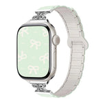 リボン型小さめウエスト用マグネットシリコンウォッチバンド、Apple Watch 46mm / 49mm / 45mm / 44mm用、Apple Watch 42mm / 41mm / 40mm / 38mm用