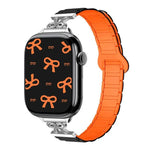 リボン型小さめウエスト用マグネットシリコンウォッチバンド、Apple Watch 46mm / 49mm / 45mm / 44mm用、Apple Watch 42mm / 41mm / 40mm / 38mm用