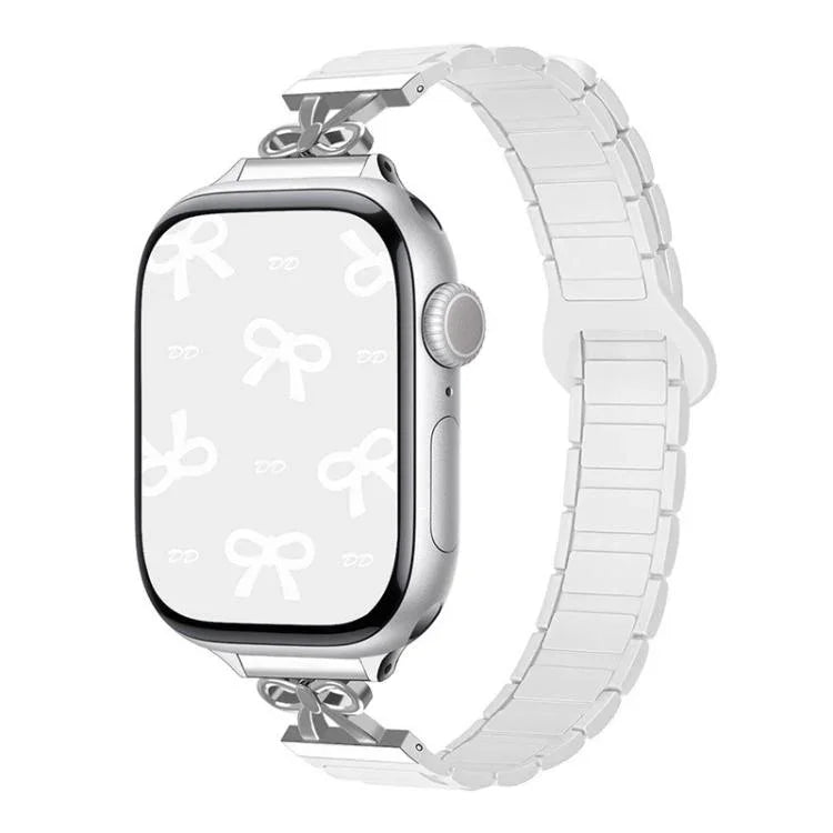 リボン型小さめウエスト用マグネットシリコンウォッチバンド、Apple Watch 46mm / 49mm / 45mm / 44mm用、Apple Watch 42mm / 41mm / 40mm / 38mm用