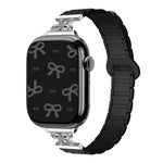 リボン型小さめウエスト用マグネットシリコンウォッチバンド、Apple Watch 46mm / 49mm / 45mm / 44mm用、Apple Watch 42mm / 41mm / 40mm / 38mm用