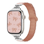 リボン型小さめウエスト用マグネットシリコンウォッチバンド、Apple Watch 46mm / 49mm / 45mm / 44mm用、Apple Watch 42mm / 41mm / 40mm / 38mm用