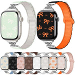 リボン型小さめウエスト用マグネットシリコンウォッチバンド、Apple Watch 46mm / 49mm / 45mm / 44mm用、Apple Watch 42mm / 41mm / 40mm / 38mm用