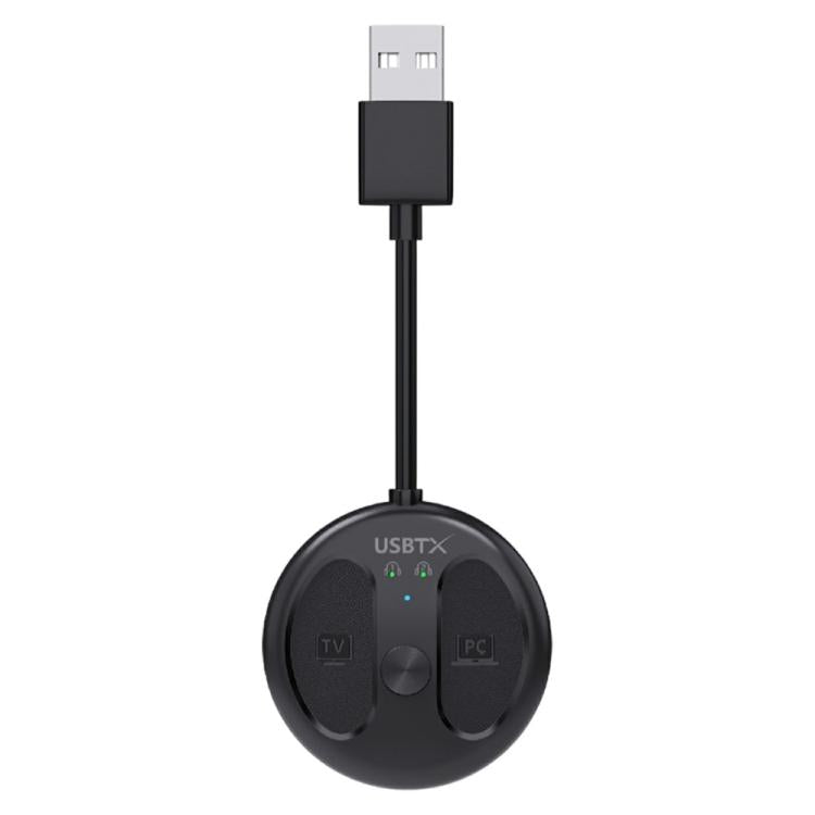テレビ PC用 LE524 USB Bluetooth 5.4 オーディオ送信機 50m 範囲 デュアル接続アダプター、LE524