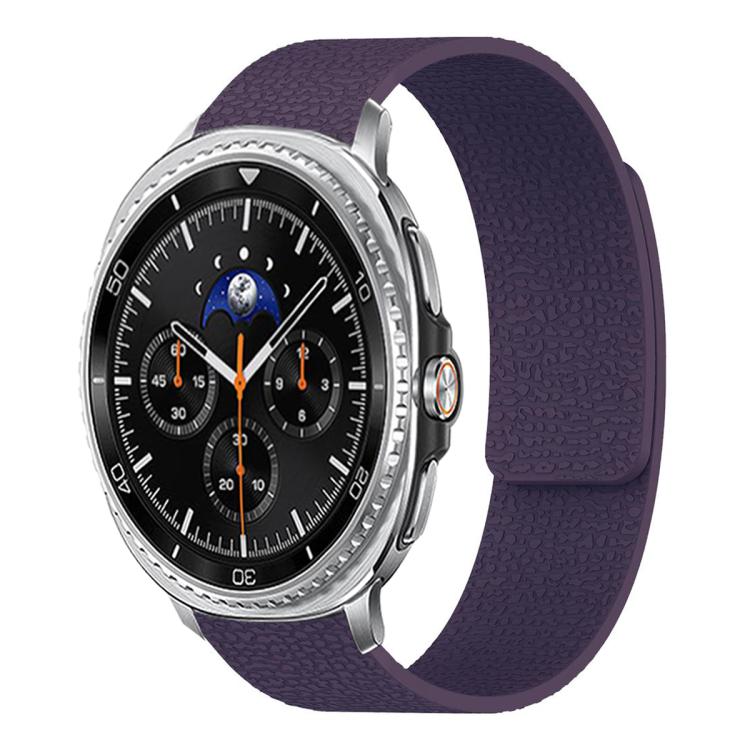 ライチテクスチャーソフト磁気シリコンウォッチバンド、Samsung Galaxy Watch Ultra 47mm / Ultra 2025用、Samsung Galaxy Watch8 / 8 Classic用