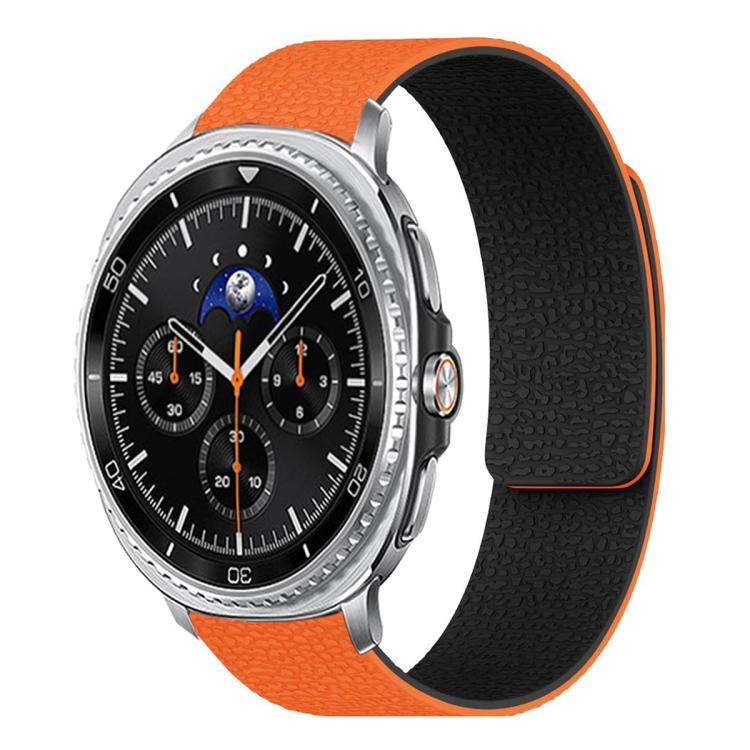 ライチテクスチャーソフト磁気シリコンウォッチバンド、Samsung Galaxy Watch Ultra 47mm / Ultra 2025用、Samsung Galaxy Watch8 / 8 Classic用
