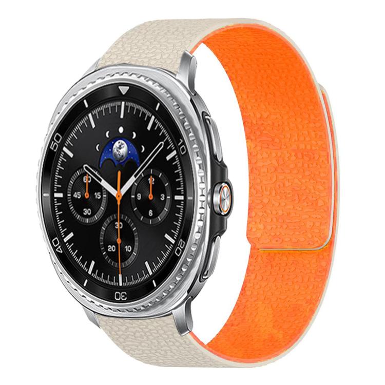 ライチテクスチャーソフト磁気シリコンウォッチバンド、Samsung Galaxy Watch Ultra 47mm / Ultra 2025用、Samsung Galaxy Watch8 / 8 Classic用