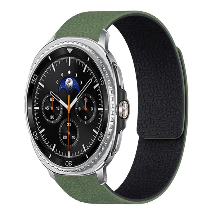 ライチテクスチャーソフト磁気シリコンウォッチバンド、Samsung Galaxy Watch Ultra 47mm / Ultra 2025用、Samsung Galaxy Watch8 / 8 Classic用
