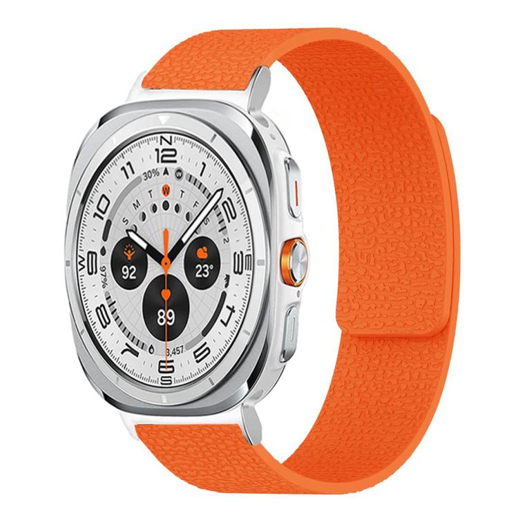 ライチテクスチャーソフト磁気シリコンウォッチバンド、Samsung Galaxy Watch Ultra 47mm / Ultra 2025用、Samsung Galaxy Watch8 / 8 Classic用