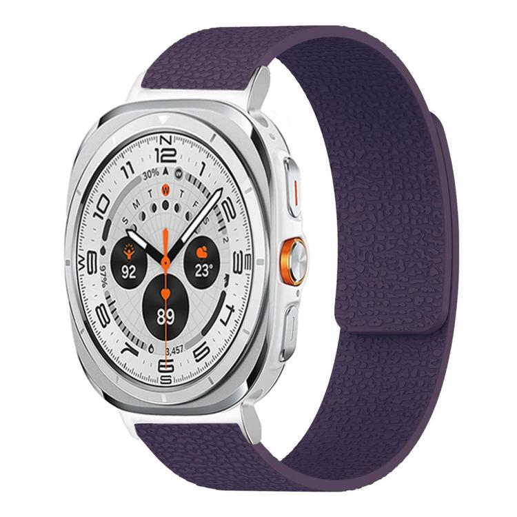 ライチテクスチャーソフト磁気シリコンウォッチバンド、Samsung Galaxy Watch Ultra 47mm / Ultra 2025用、Samsung Galaxy Watch8 / 8 Classic用
