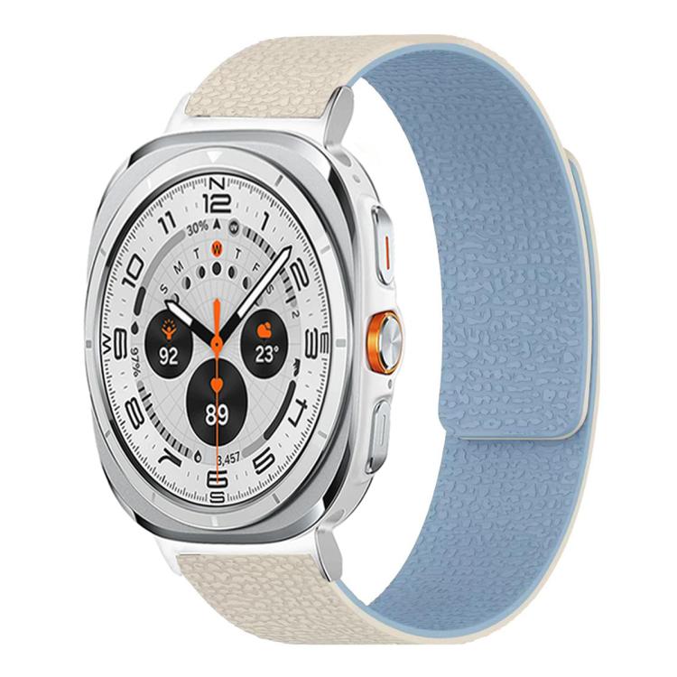 ライチテクスチャーソフト磁気シリコンウォッチバンド、Samsung Galaxy Watch Ultra 47mm / Ultra 2025用、Samsung Galaxy Watch8 / 8 Classic用