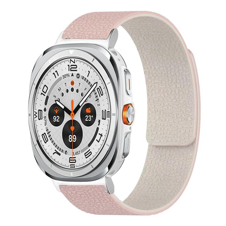 ライチテクスチャーソフト磁気シリコンウォッチバンド、Samsung Galaxy Watch Ultra 47mm / Ultra 2025用、Samsung Galaxy Watch8 / 8 Classic用