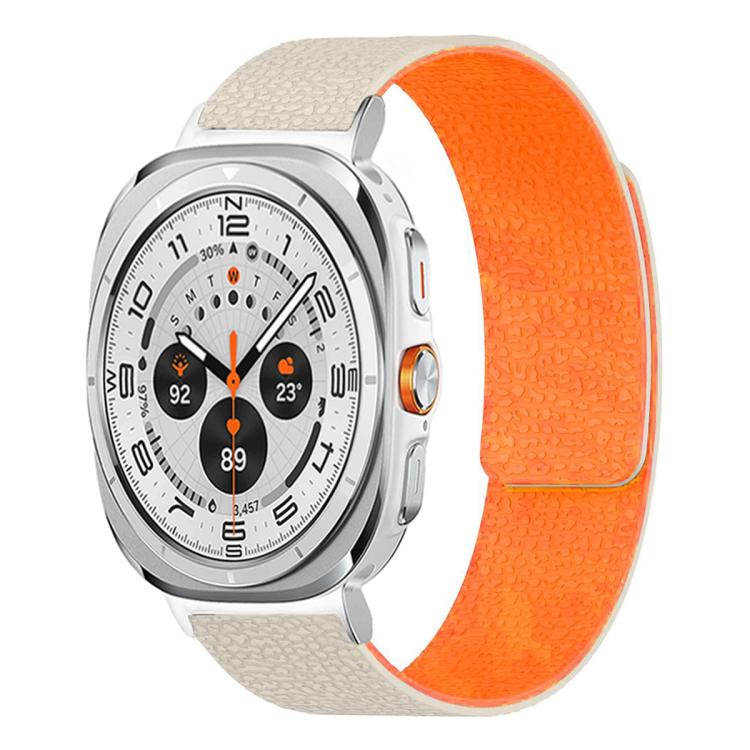 ライチテクスチャーソフト磁気シリコンウォッチバンド、Samsung Galaxy Watch Ultra 47mm / Ultra 2025用、Samsung Galaxy Watch8 / 8 Classic用