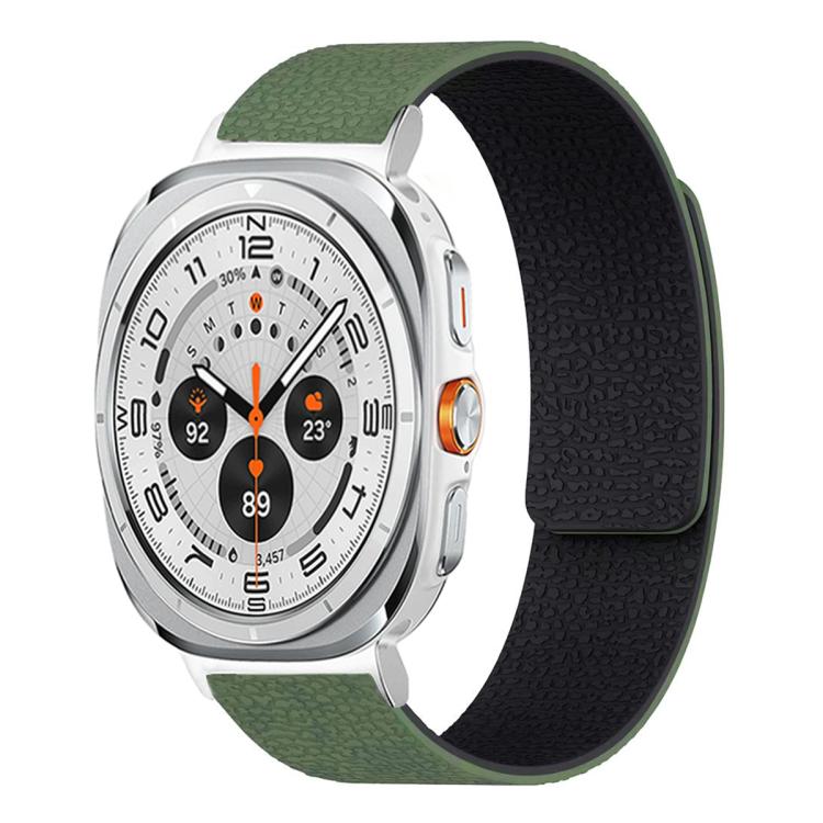 ライチテクスチャーソフト磁気シリコンウォッチバンド、Samsung Galaxy Watch Ultra 47mm / Ultra 2025用、Samsung Galaxy Watch8 / 8 Classic用