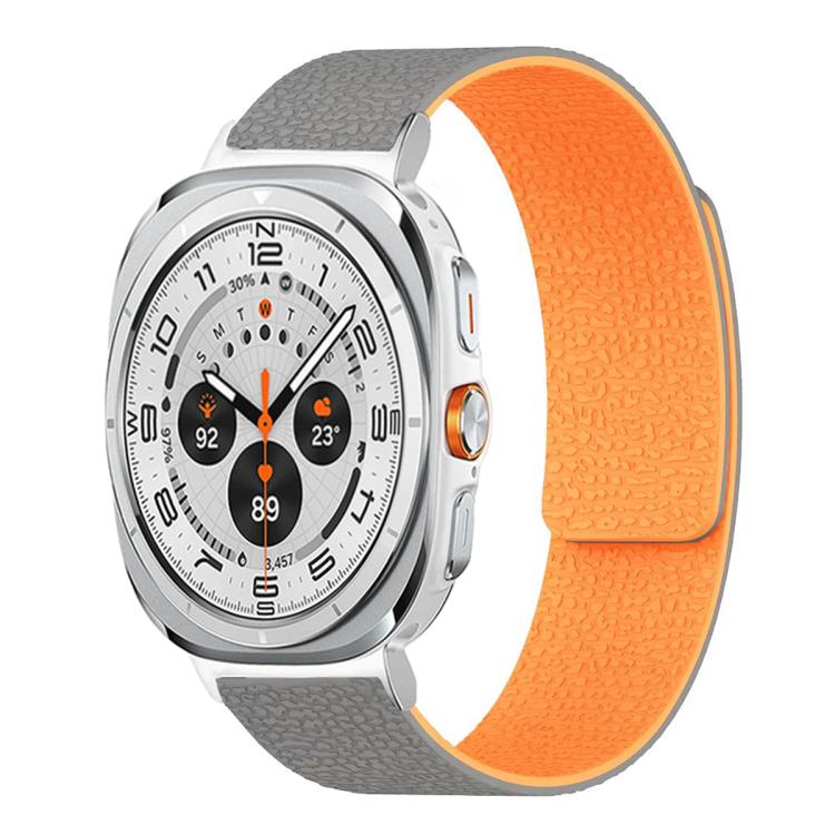 ライチテクスチャーソフト磁気シリコンウォッチバンド、Samsung Galaxy Watch Ultra 47mm / Ultra 2025用、Samsung Galaxy Watch8 / 8 Classic用