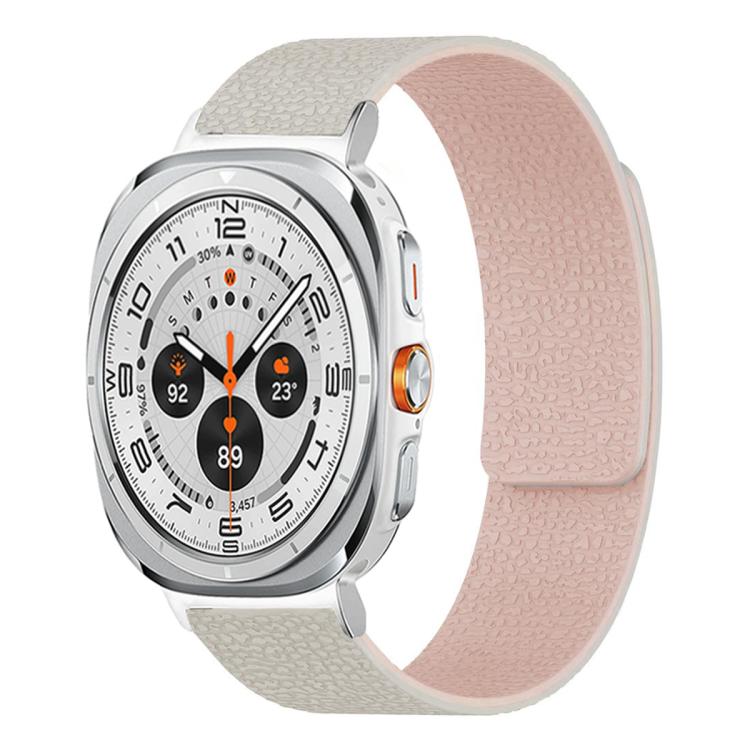 ライチテクスチャーソフト磁気シリコンウォッチバンド、Samsung Galaxy Watch Ultra 47mm / Ultra 2025用、Samsung Galaxy Watch8 / 8 Classic用