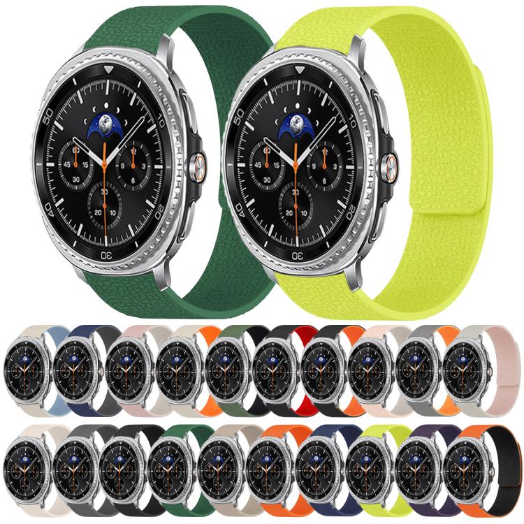 ライチテクスチャーソフト磁気シリコンウォッチバンド、Samsung Galaxy Watch Ultra 47mm / Ultra 2025用、Samsung Galaxy Watch8 / 8 Classic用