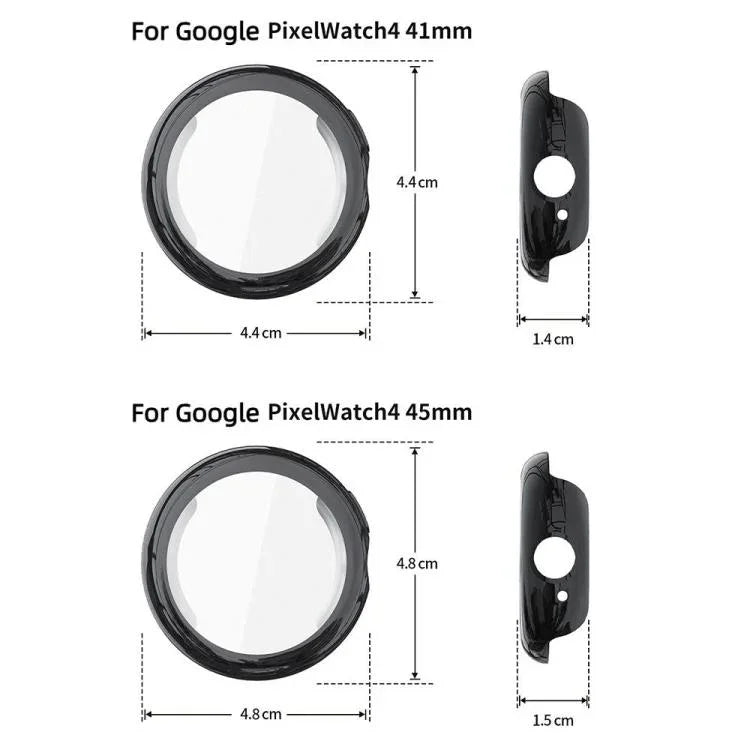 全面カバー 電気めっき TPU ウォッチ保護カバー、Google Pixel Watch4 45mm用、Google Pixel Watch4 41mm用