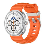 シルバーバックルシリコンウォッチバンド、Samsung Galaxy Watch8 / Watch8 Classic用