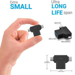 JUNSUNMAY 2-in-1 OTG コンバーター USB 3.0 から Micro USB と Type-C アダプター、2-in-1
