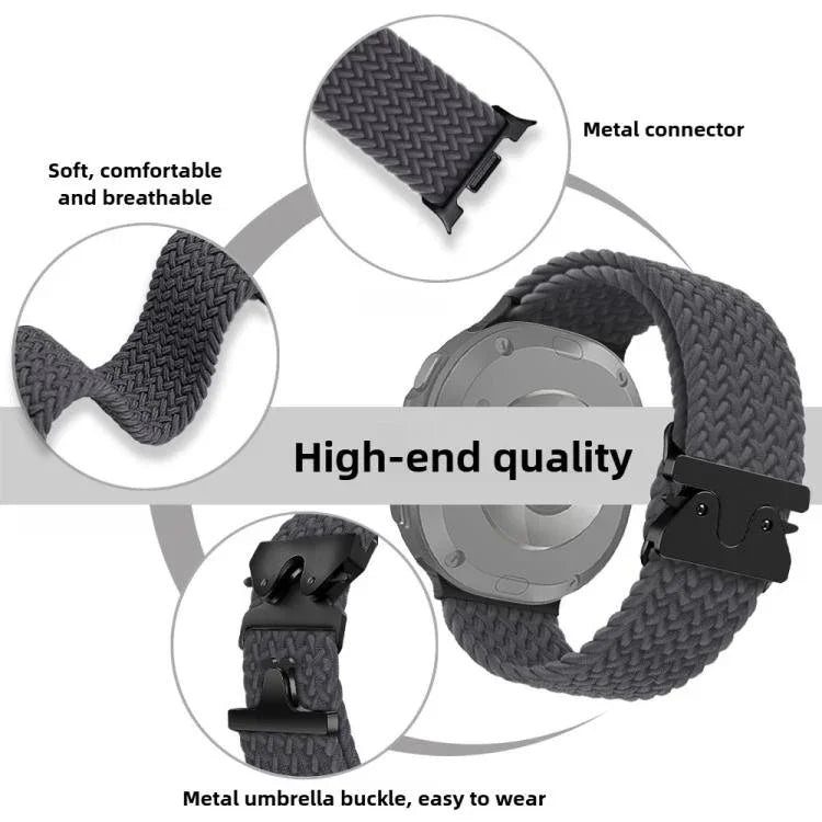 パラシュートバックル編みナイロンウォッチバンド、Samsung Galaxy Watch8 / Watch8 Classic 用