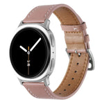 ステンレススチールシルバーバックル本革ウォッチバンド、Samsung Galaxy Watch8 / Watch8 Classic 用