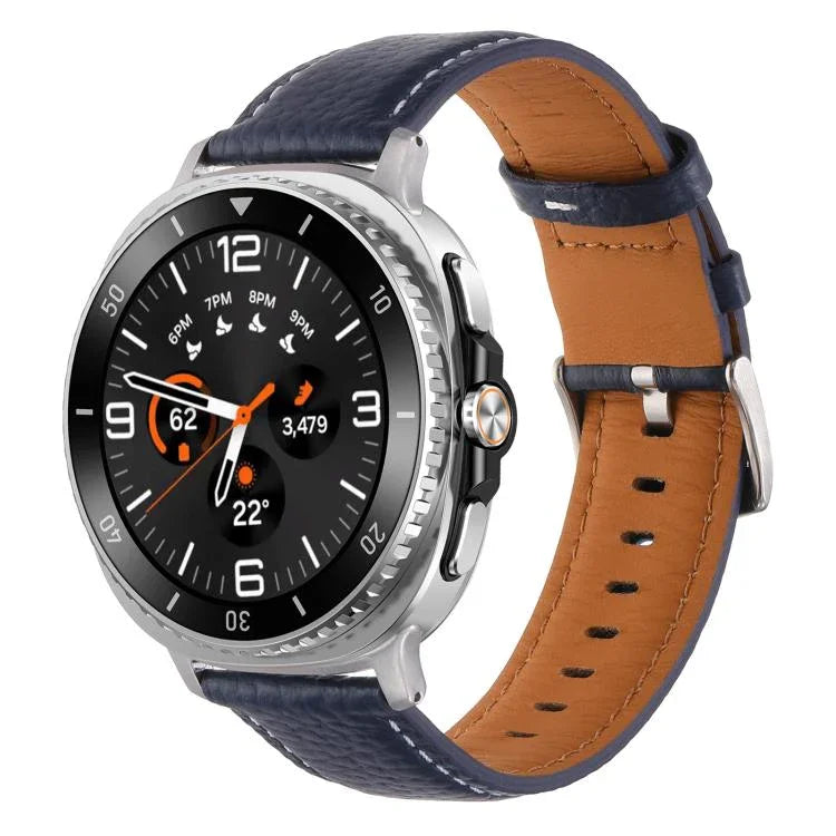 ライチテクスチャ本革ウォッチバンド、Samsung Galaxy Watch8 / Watch8 Classic 用