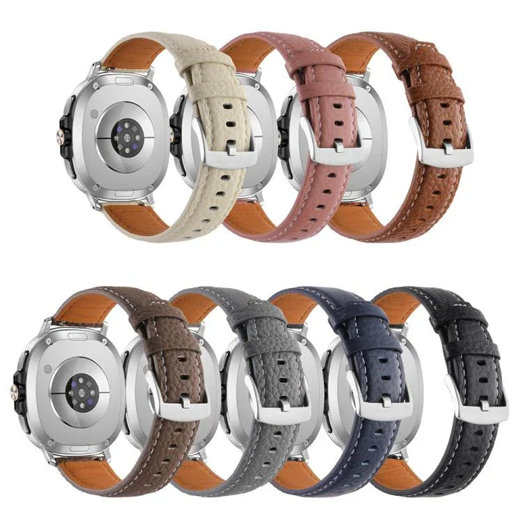 ライチテクスチャ本革ウォッチバンド、Samsung Galaxy Watch8 / Watch8 Classic 用