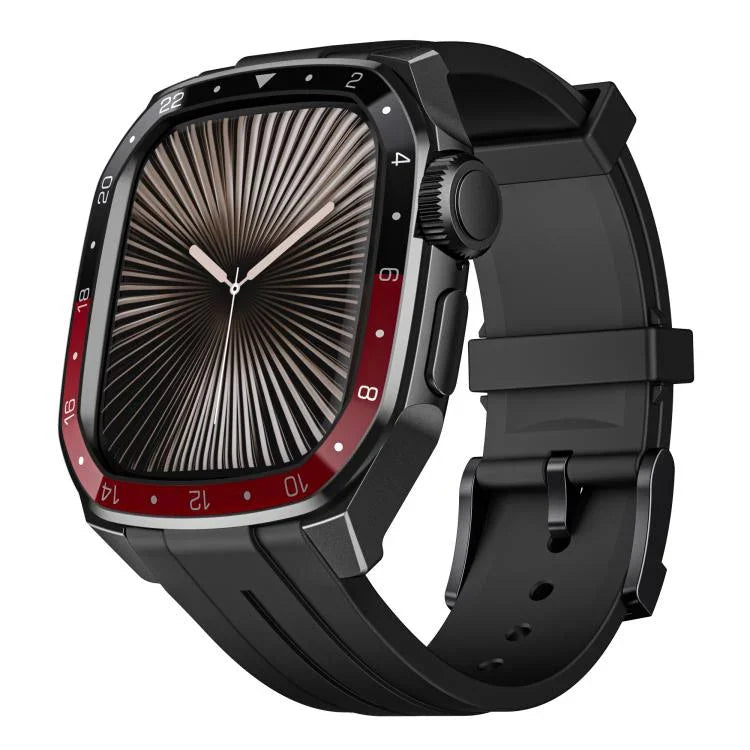 スケールモデル一体型メタルフレームシリコンウォッチバンド、Apple Watch シリーズ10 46mm用
