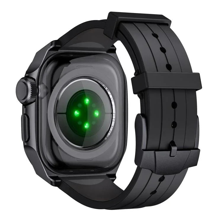 スケールモデル一体型メタルフレームシリコンウォッチバンド、Apple Watch シリーズ10 46mm用