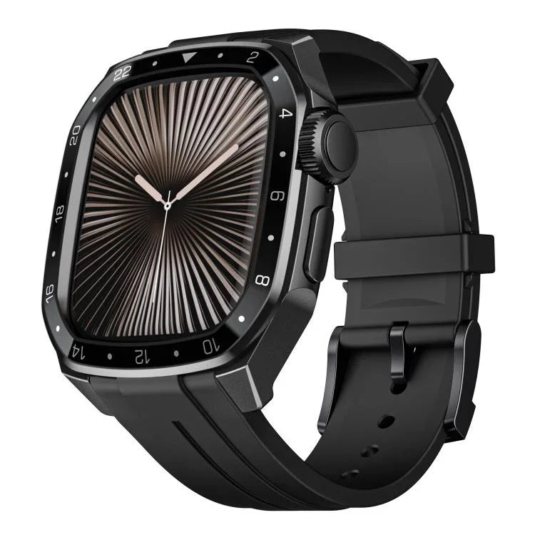 スケールモデル一体型メタルフレームシリコンウォッチバンド、Apple Watch シリーズ10 46mm用