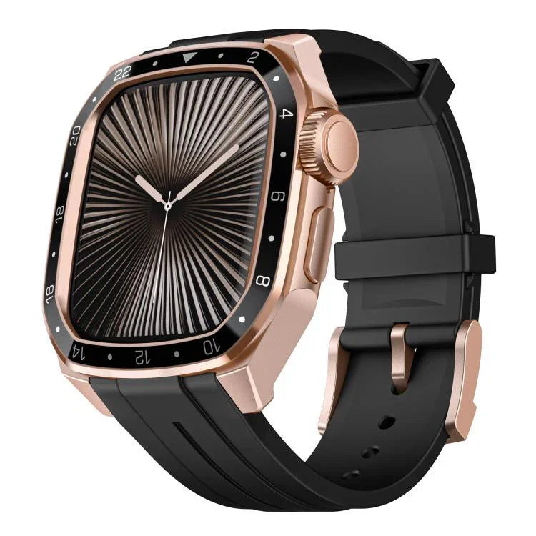 スケールモデル一体型メタルフレームシリコンウォッチバンド、Apple Watch シリーズ10 46mm用