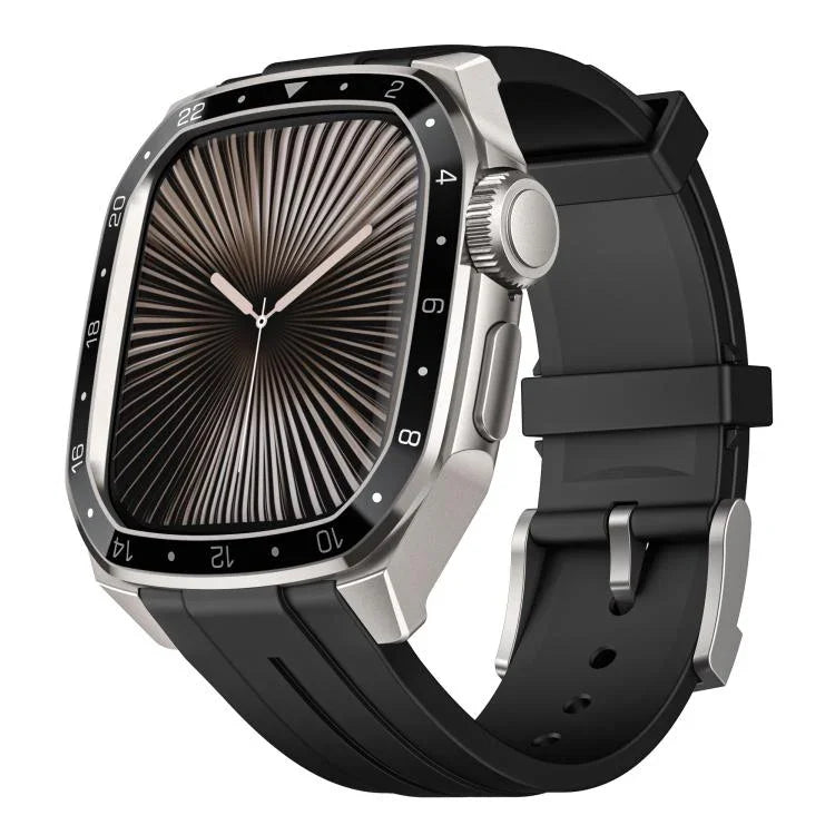 スケールモデル一体型メタルフレームシリコンウォッチバンド、Apple Watch シリーズ10 46mm用