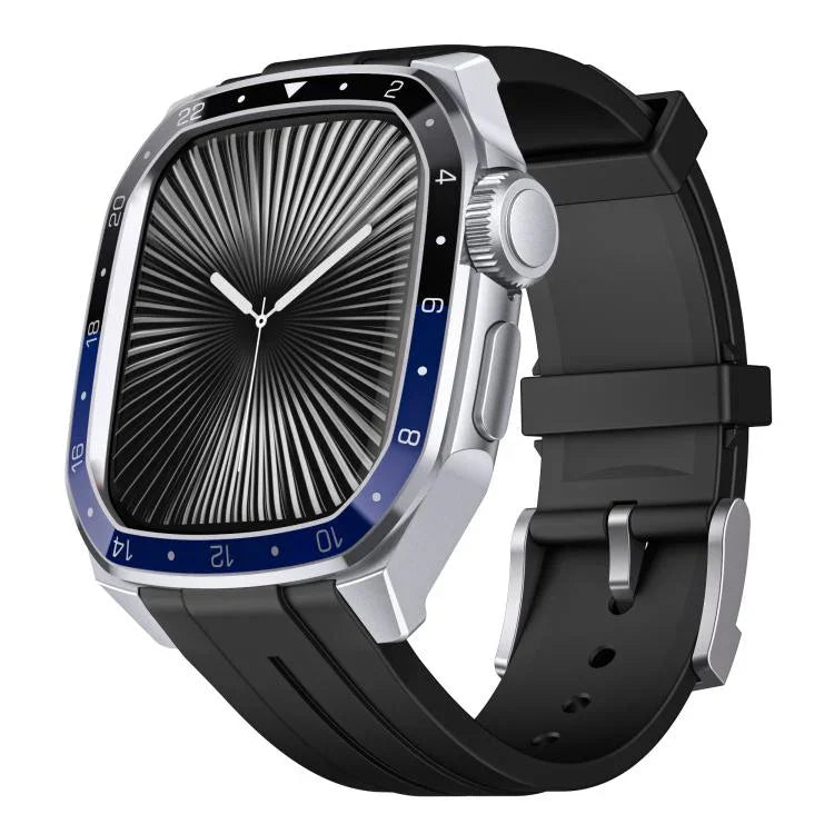 スケールモデル一体型メタルフレームシリコンウォッチバンド、Apple Watch シリーズ10 46mm用