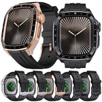 スケールモデル一体型メタルフレームシリコンウォッチバンド、Apple Watch シリーズ10 46mm用